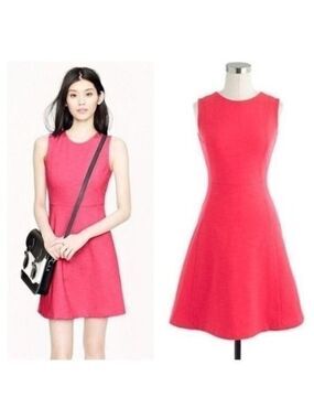 J Crew Coral Knit Princess Seam Ponte Dress 2